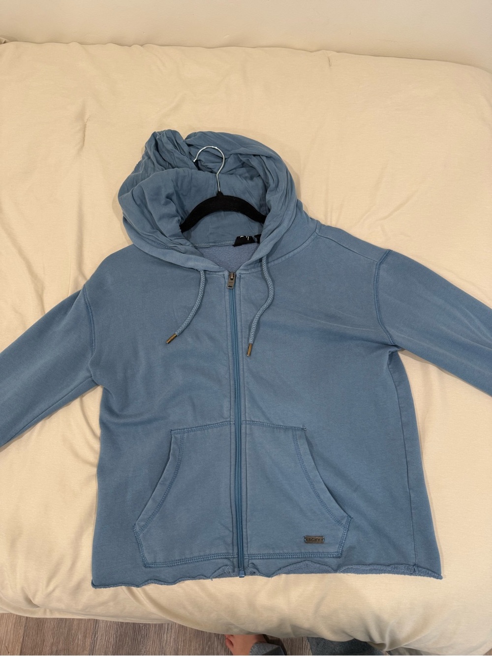Roxy Light Blue Full-Zip Hoodie